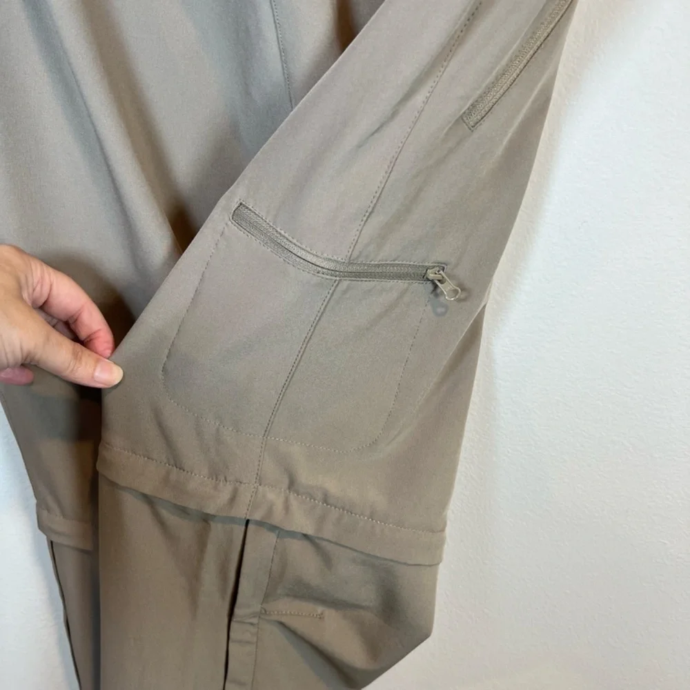 Outdoor Ventures Convertible Hiking Pants Shorts Tan Zip Off UPF Minimalist Sz 8
